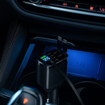 Chargeur allume cigare | fils rétratable - Fallaitipenser auto accessoires